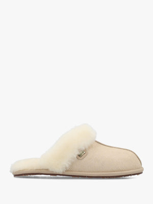 Australia Luxe Summer Beige Calf Hair Mule Slippers