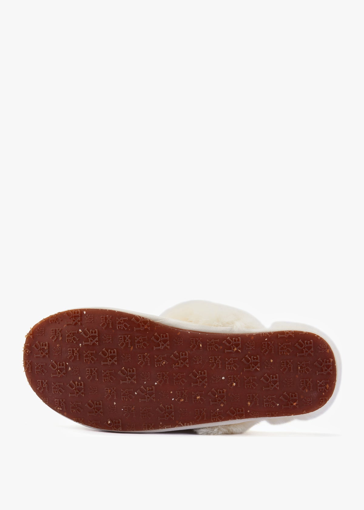 Cream Suede Cowhide Slippers