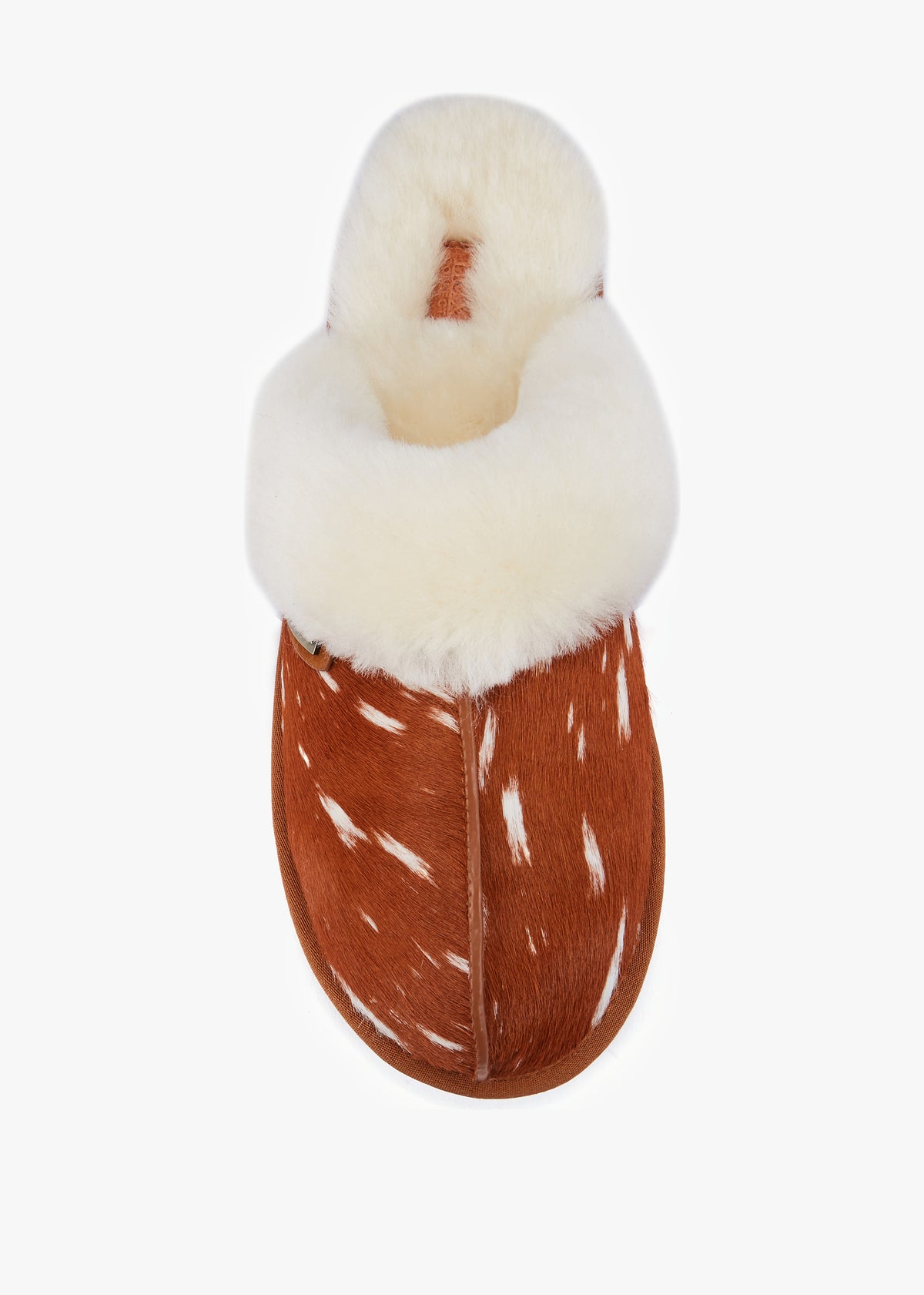 Summer Tan Bambi Calf Hair Mule Slippers