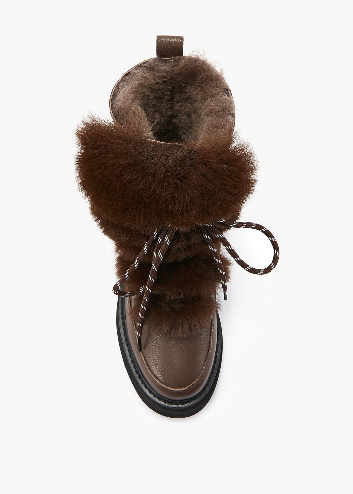 Westward Brown Leather Chunky Ankle Boots