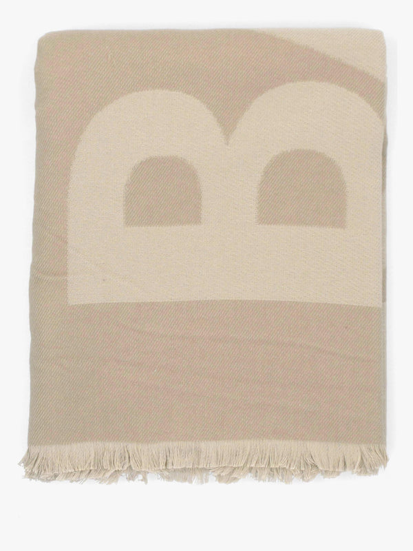 Barbour Milla Camel Logo Wrap Scarf