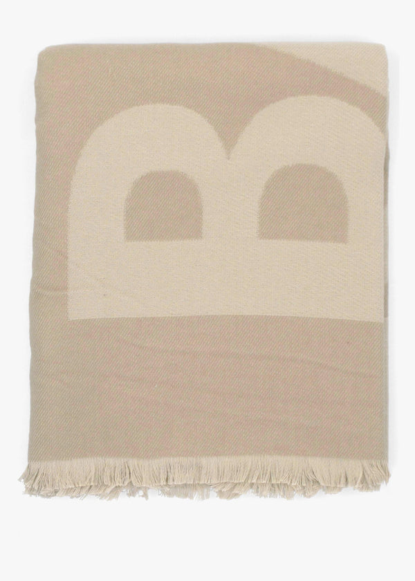 Barbour Milla Camel Logo Wrap Scarf