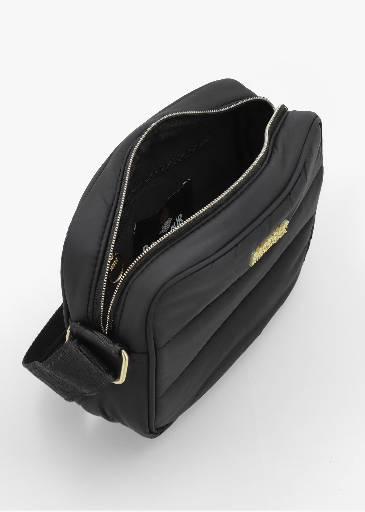 Barbour Monaco Baffle Quilted Black Cross-Body Bag