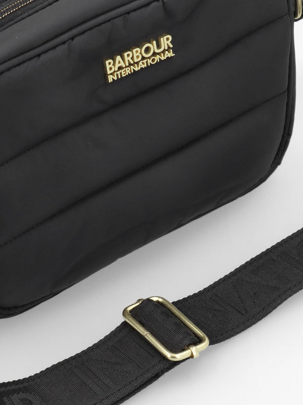 Barbour Monaco Baffle Quilted Black Cross-Body Bag