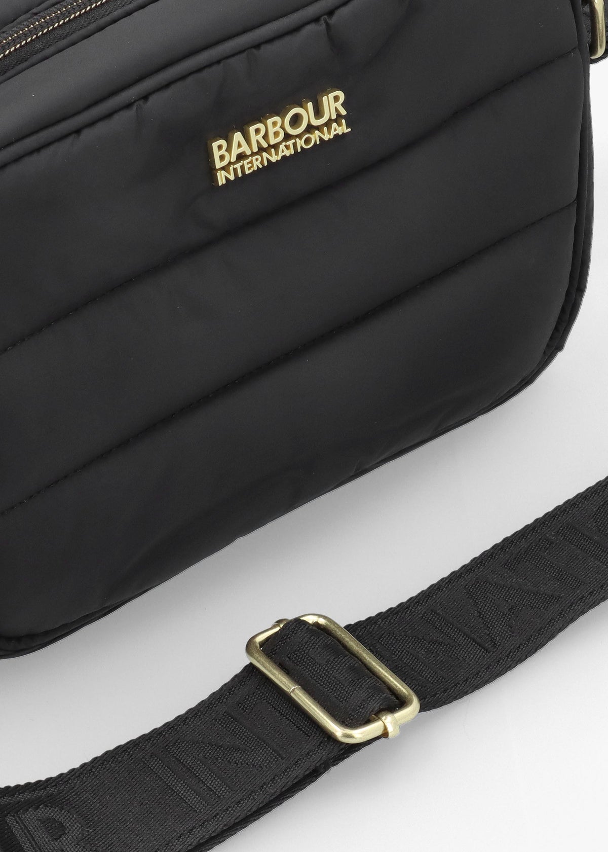Barbour Monaco Baffle Quilted Black Cross-Body Bag