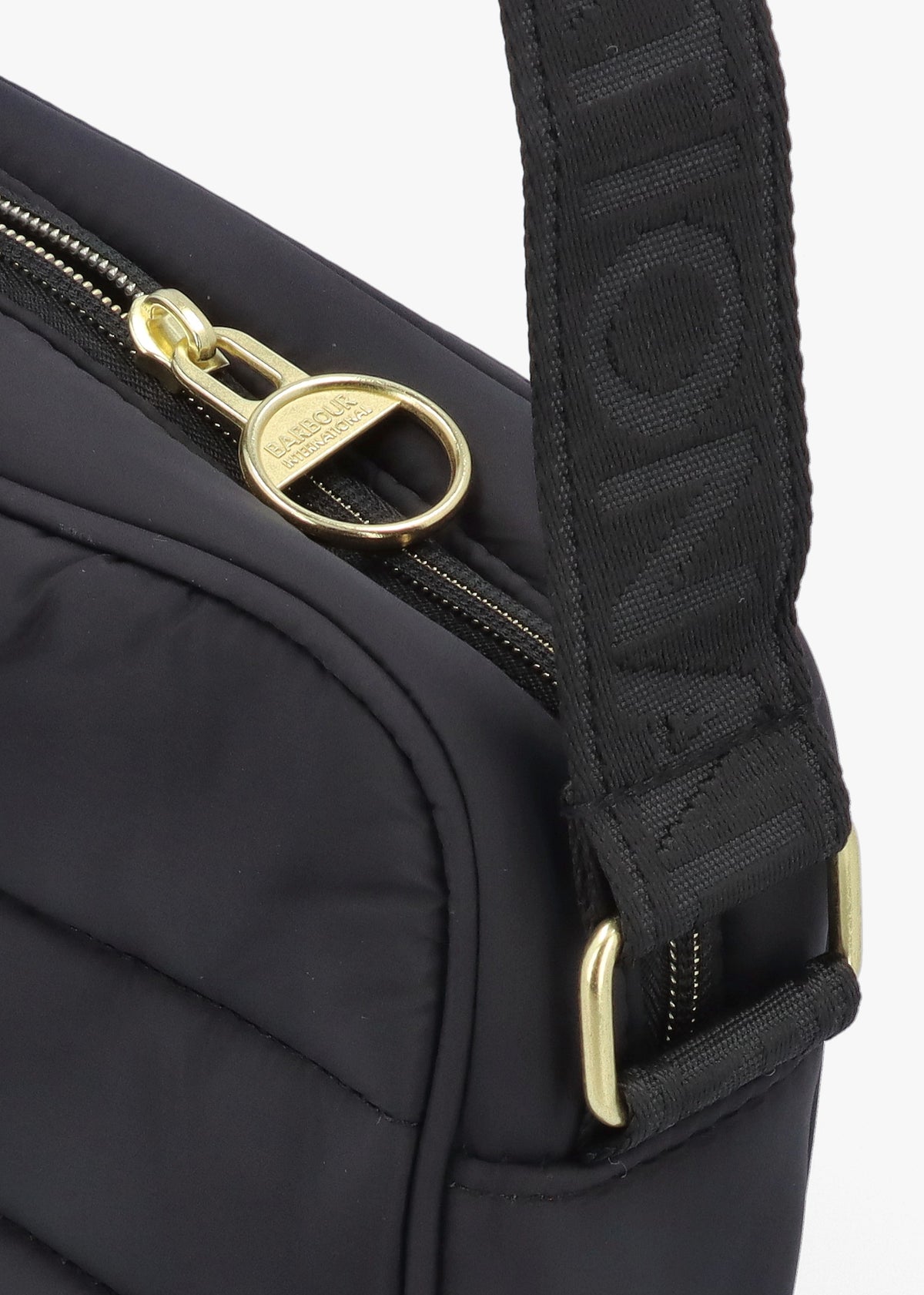 Barbour Monaco Baffle Quilted Black Cross-Body Bag