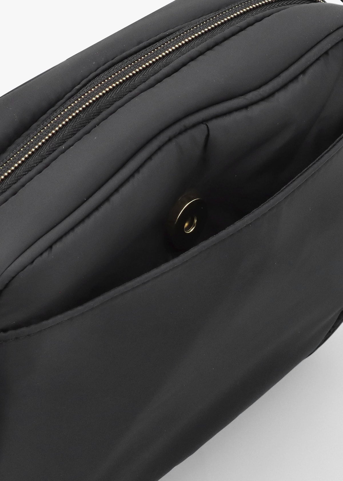 Barbour Monaco Baffle Quilted Black Cross-Body Bag