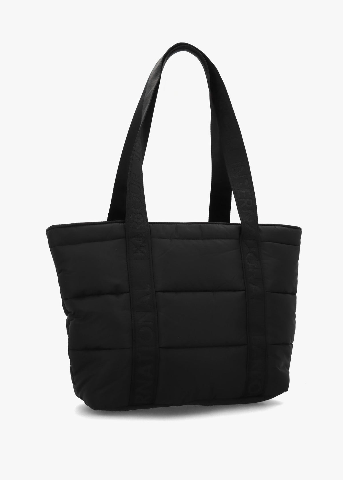 Barbour Monaco Baffle Quilted Black Tote Bag