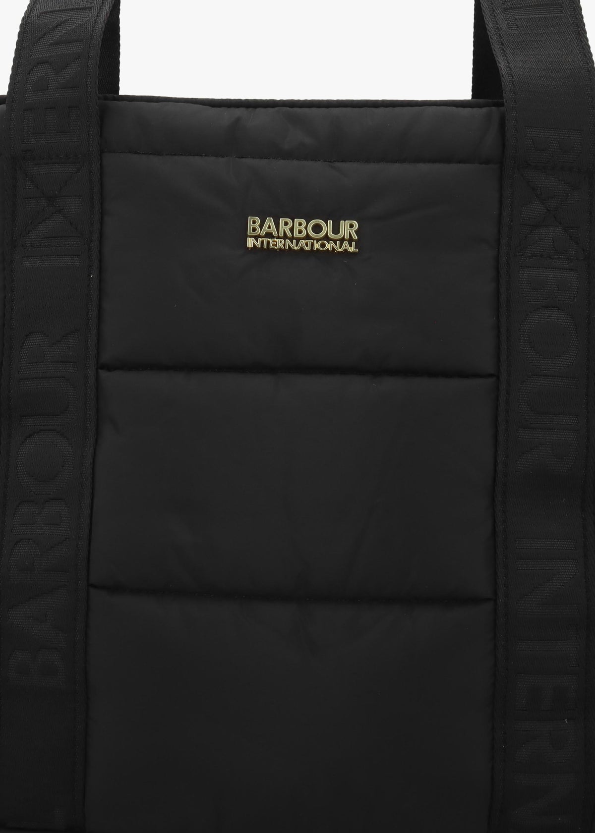 Barbour Monaco Baffle Quilted Black Tote Bag