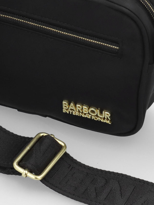 Barbour Mini Qualify Slim Black Cross-Body Bag