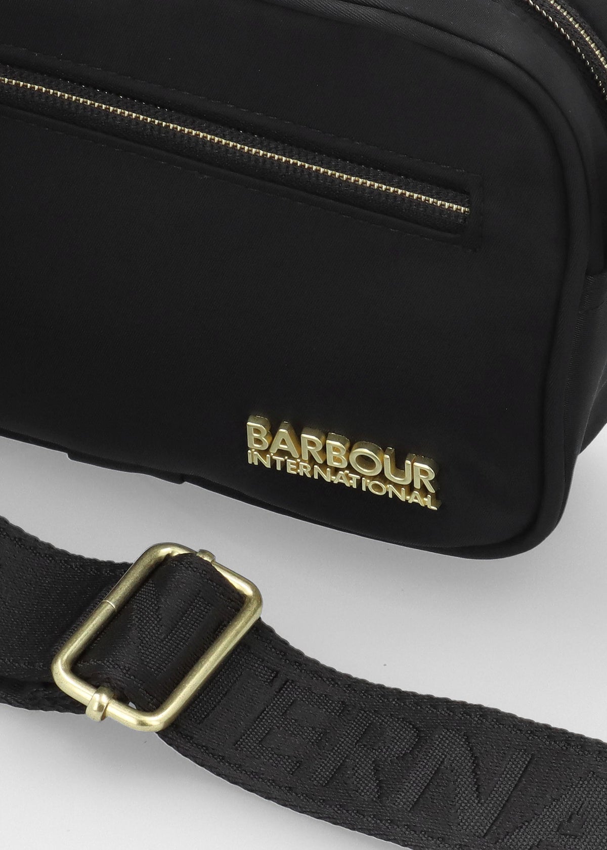 Barbour Mini Qualify Slim Black Cross-Body Bag