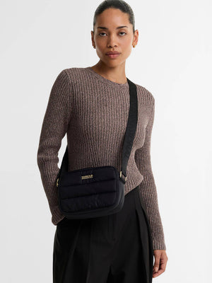 Barbour Monaco Baffle Quilted Black Cross-Body Bag
