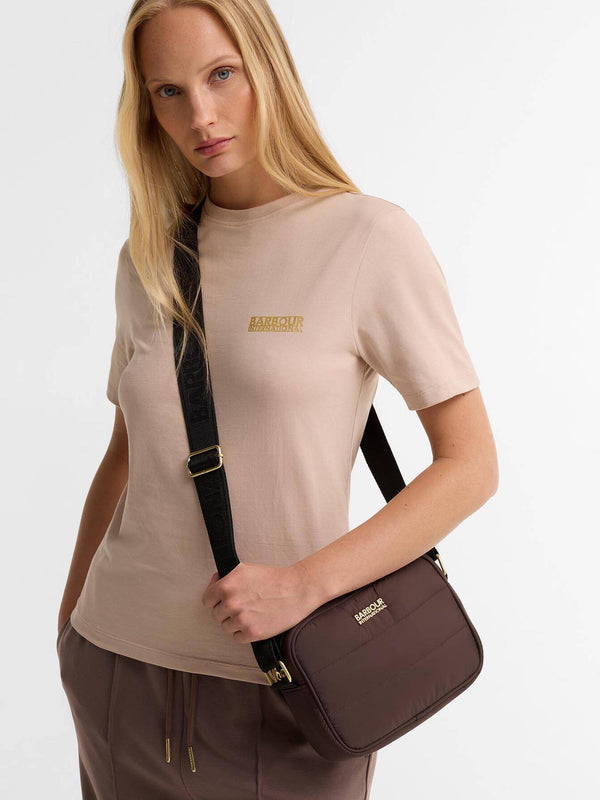 Barbour Monaco Baffle Quilted Truffle Cross-Body Bag