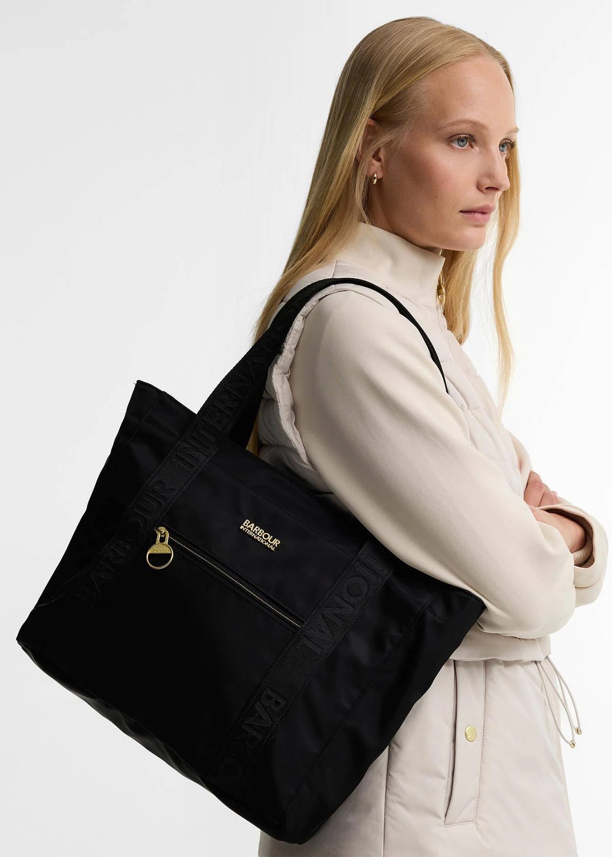 Barbour Qualify Black Tote Bag