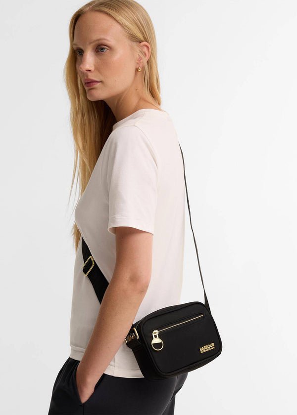 Barbour Mini Qualify Slim Black Cross-Body Bag