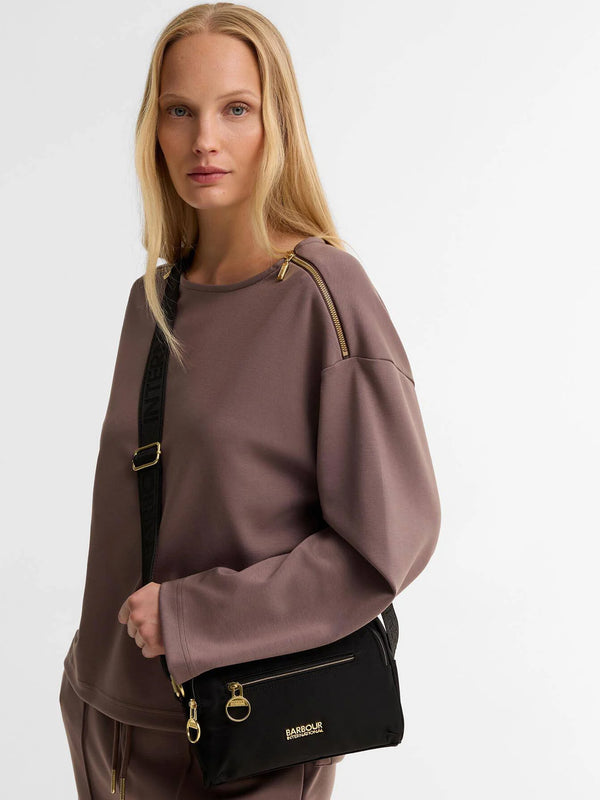 Barbour Qualify Slim Black Cross-Body Bag