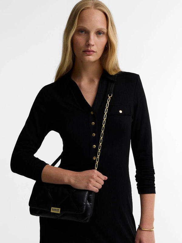 Barbour Soft Quilted Black Cross-Body Bag