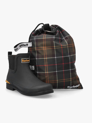 Barbour Abbeyfield Packable Black Ankle Wellingtons