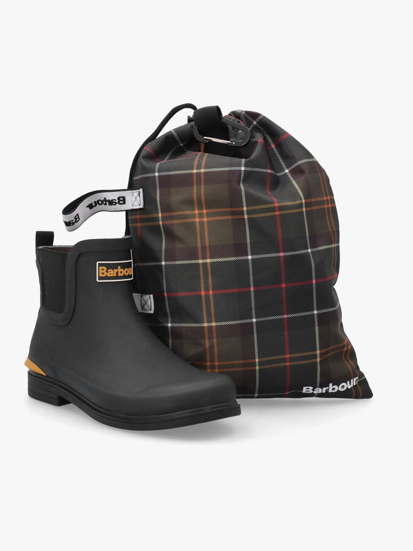 Barbour Abbeyfield Packable Black Ankle Wellingtons