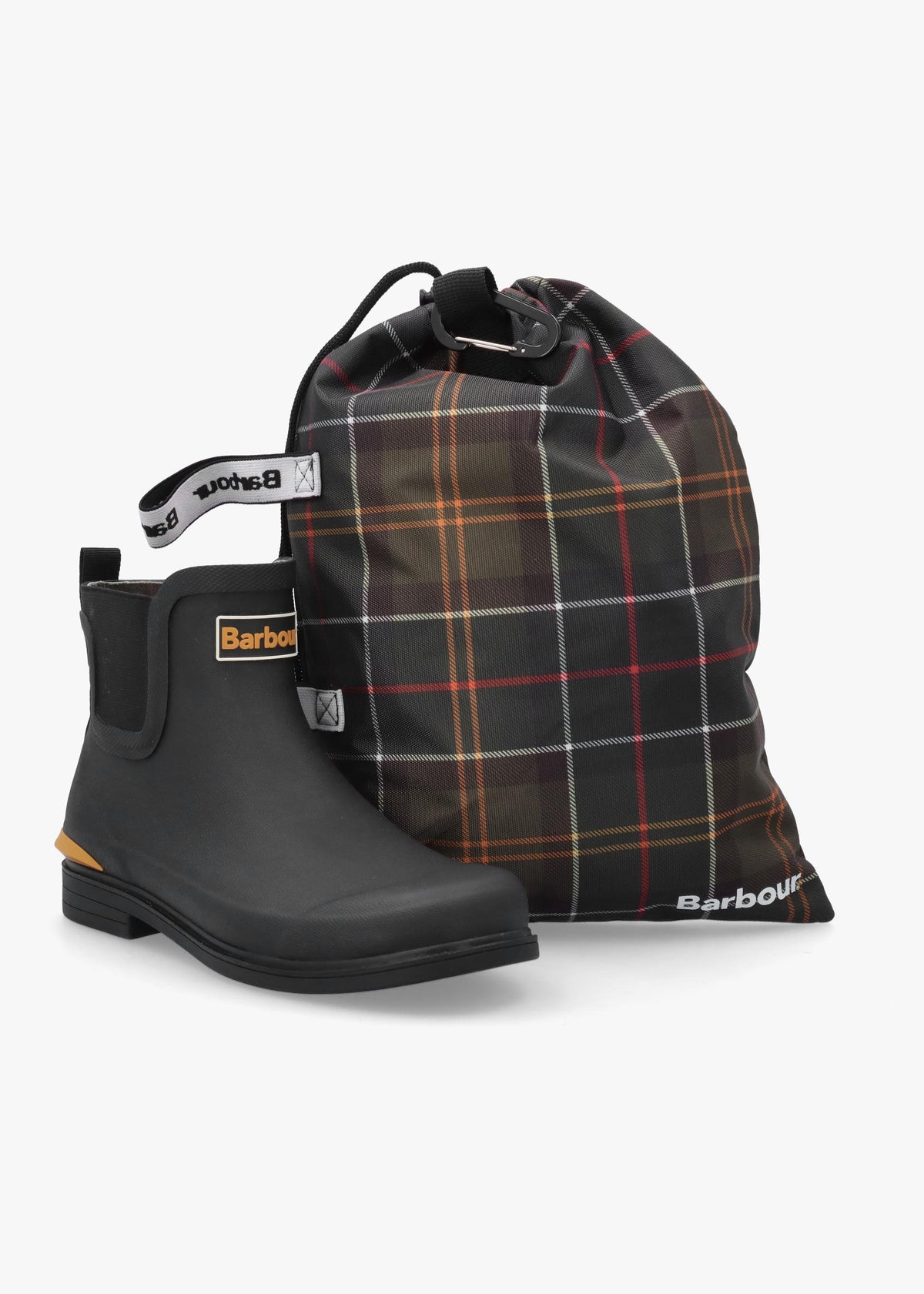 Barbour Abbeyfield Packable Black Ankle Wellingtons