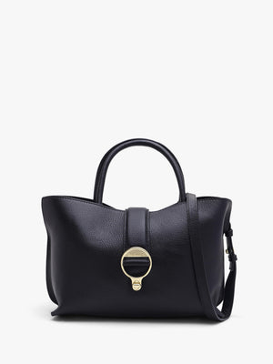 Barbour Alder Mini Black Leather Tote Bag