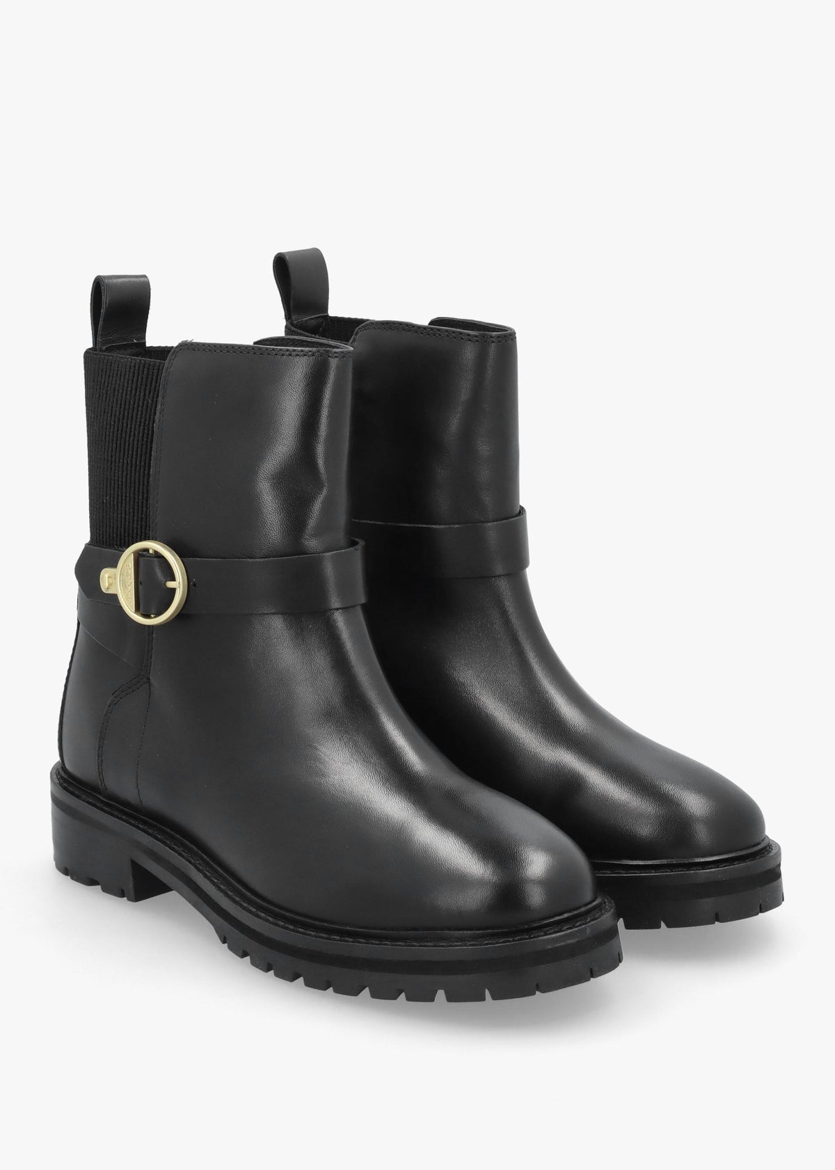 Barbour Alexandra Black Leather Ankle Boots