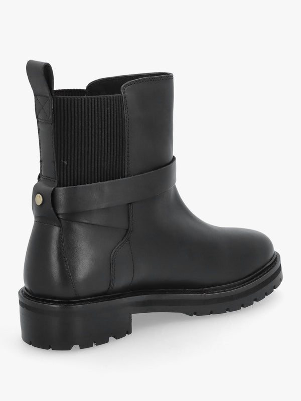 Barbour Alexandra Black Leather Ankle Boots