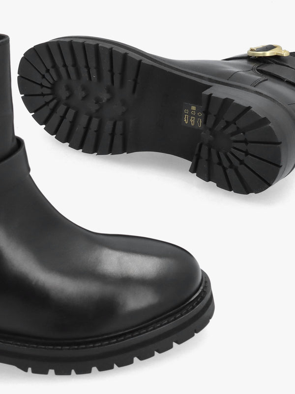 Barbour Alexandra Black Leather Ankle Boots