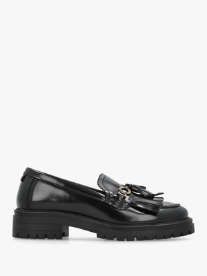 Barbour Ava Black Leather Loafers