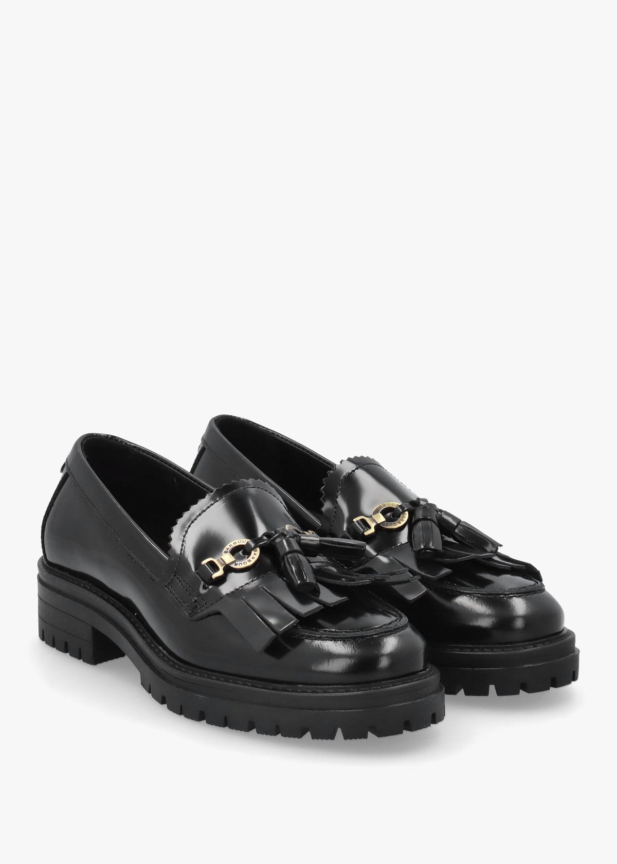 Barbour Ava Black Leather Loafers
