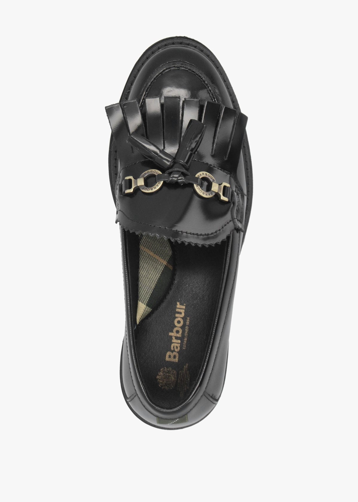 Barbour Ava Black Leather Loafers