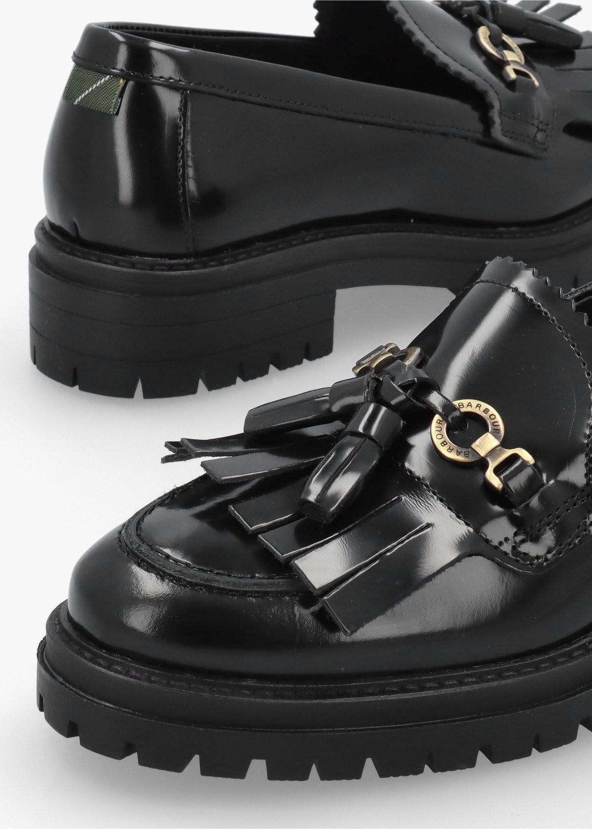 Barbour Ava Black Leather Loafers