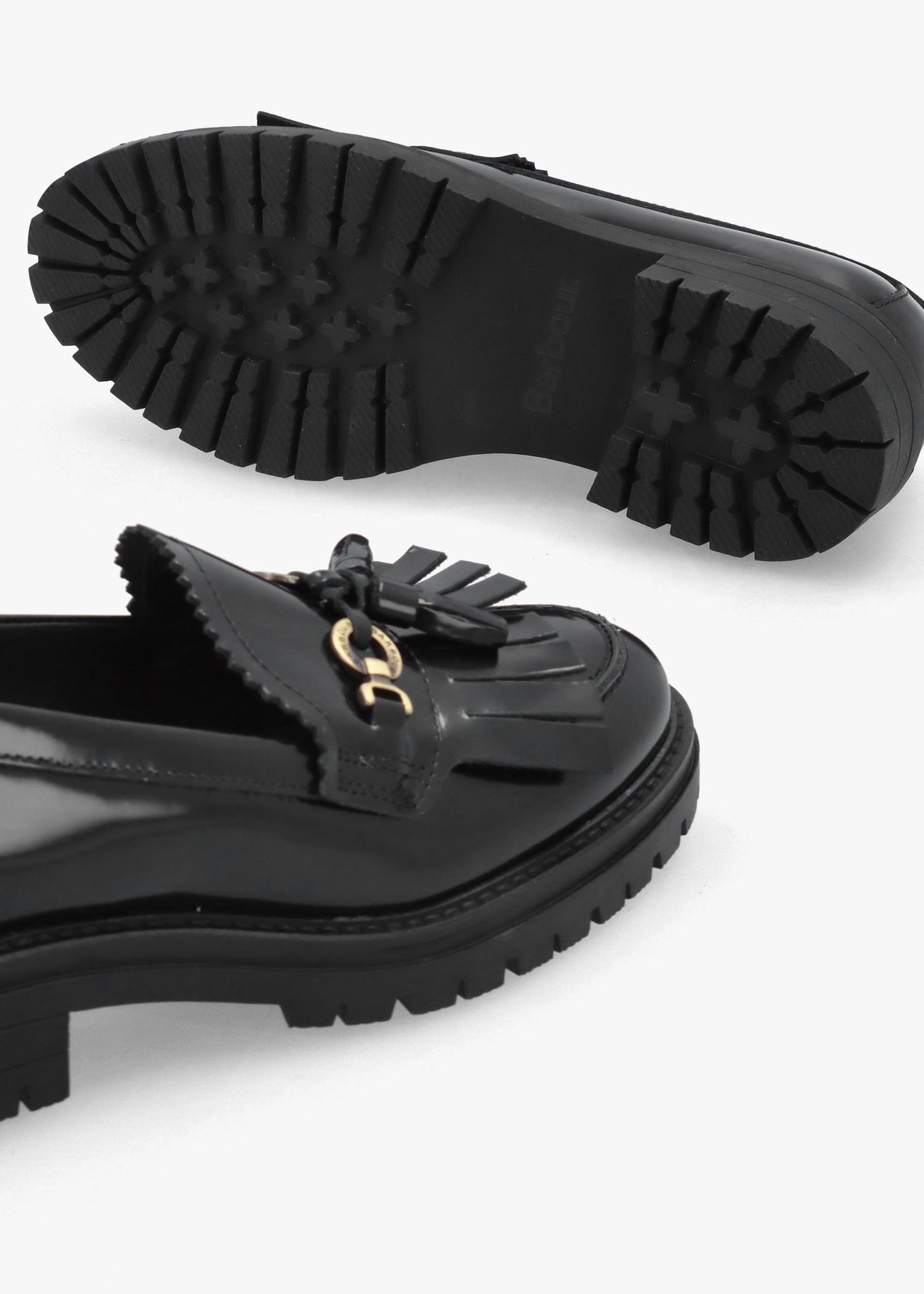 Barbour Ava Black Leather Loafers