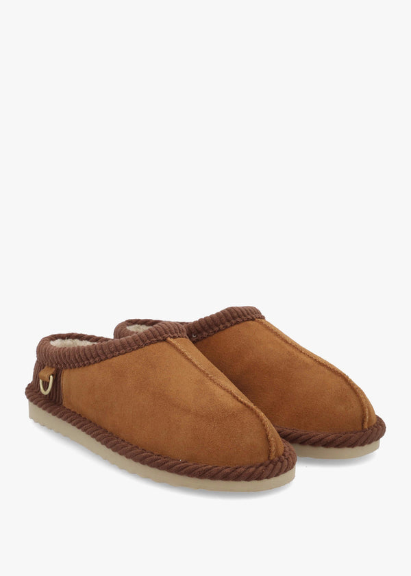 Corbridge Tan Suede Slippers