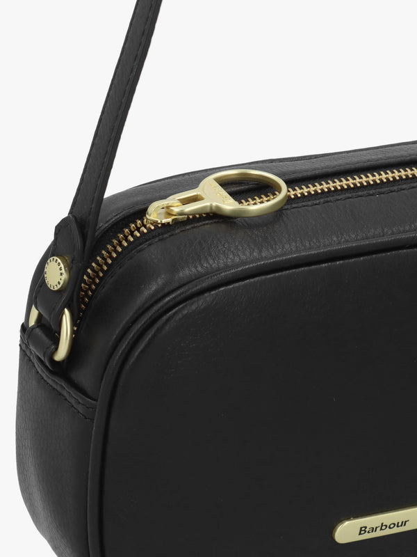 BARBOUR DAPHNE MINI LEATHER CROSSBODY - Black Leather