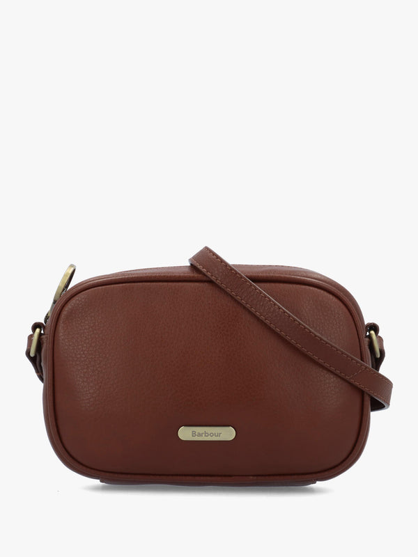 BARBOUR DAPHNE MINI LEATHER CROSSBODY - Brown Leather