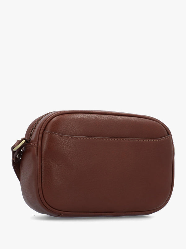 BARBOUR DAPHNE MINI LEATHER CROSSBODY - Brown Leather