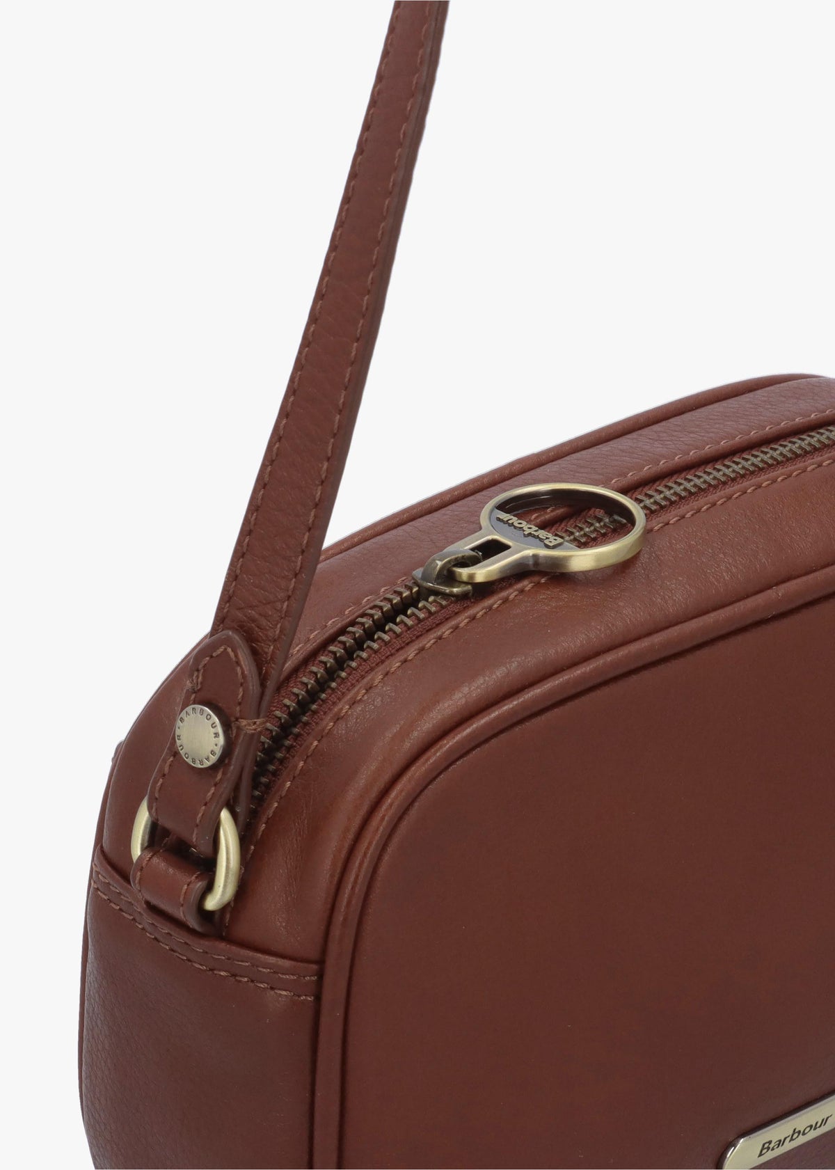 BARBOUR DAPHNE MINI LEATHER CROSSBODY - Brown Leather