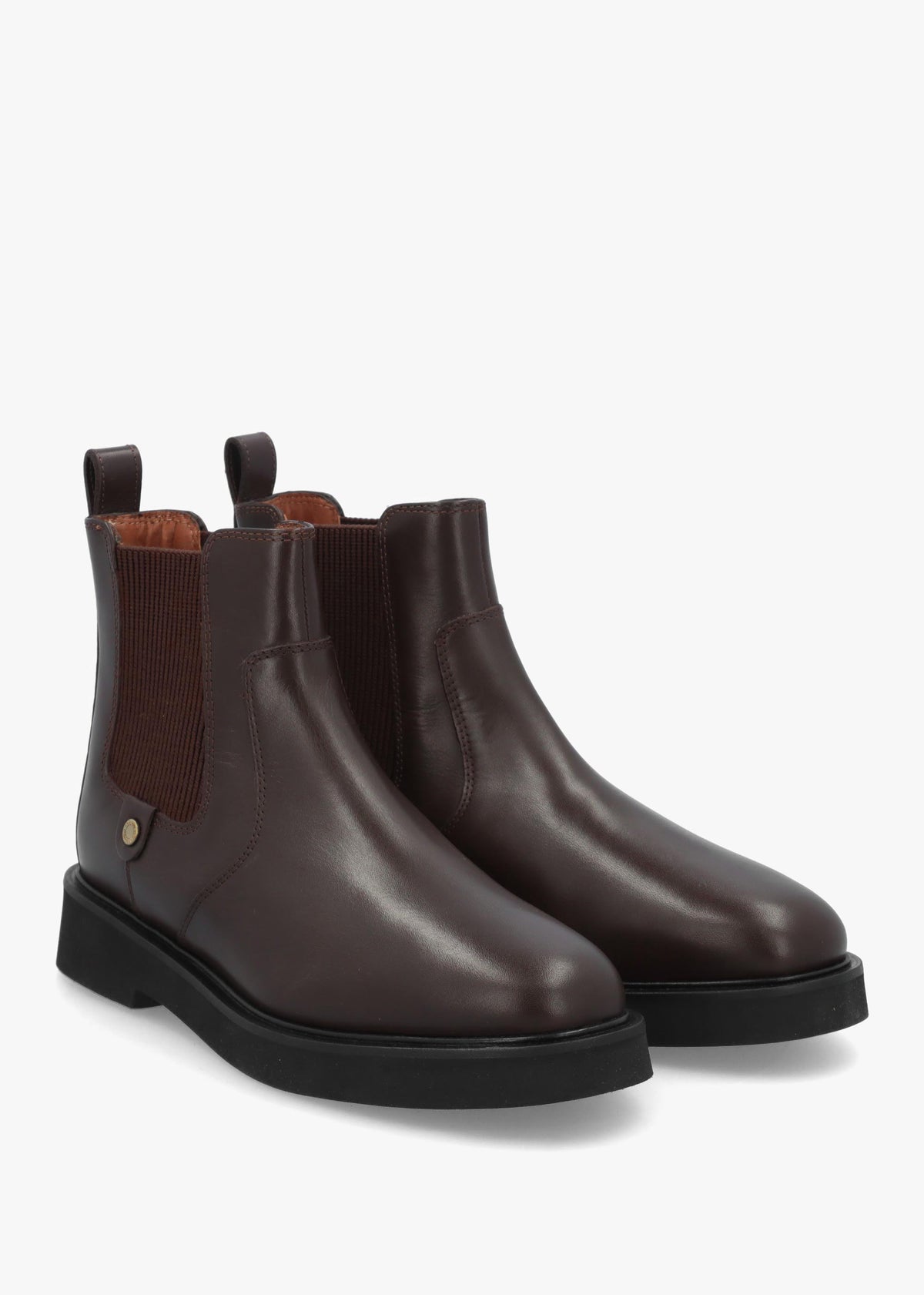 Barbour Delfina Dark Chocolate Leather Chelsea Boots