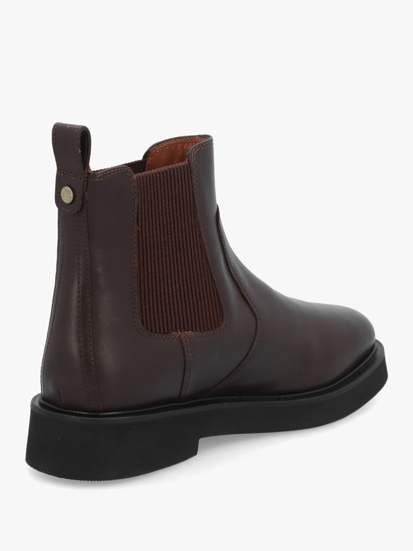 Barbour Delfina Dark Chocolate Leather Chelsea Boots