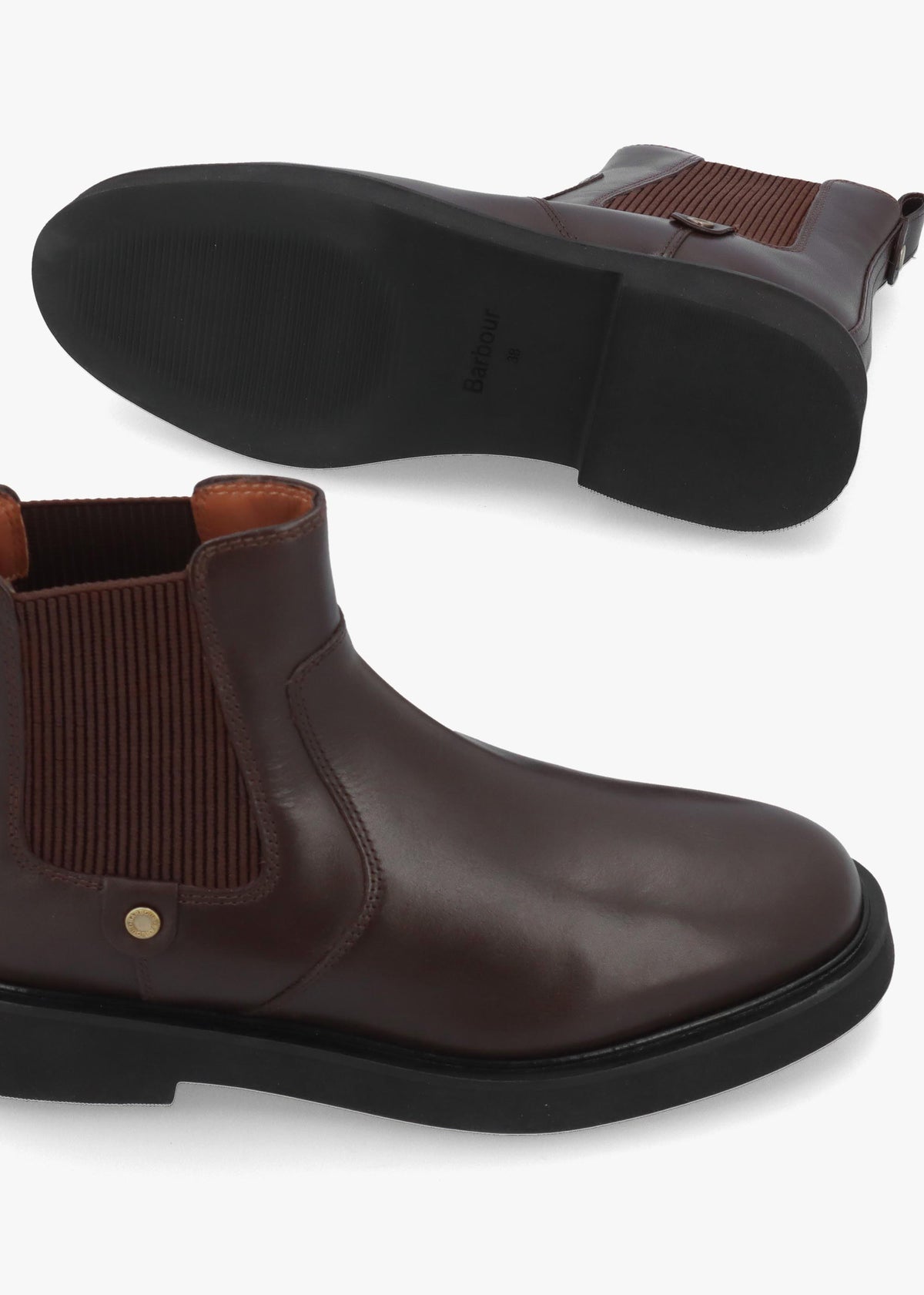 Barbour Delfina Dark Chocolate Leather Chelsea Boots