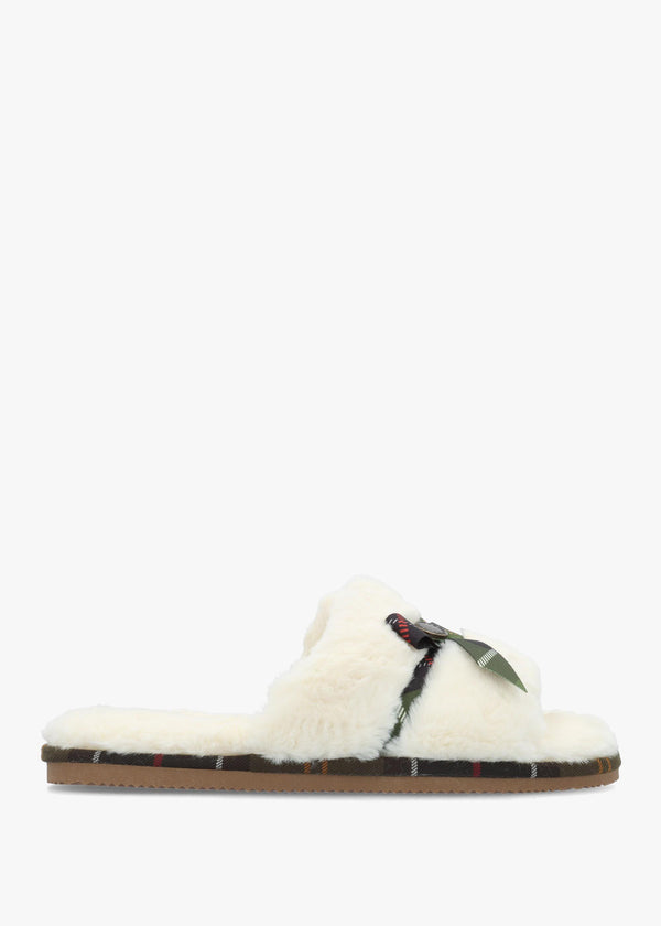 Barbour Eleanora Cream Slipper