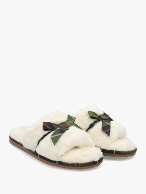 Barbour Eleanora Cream Slipper