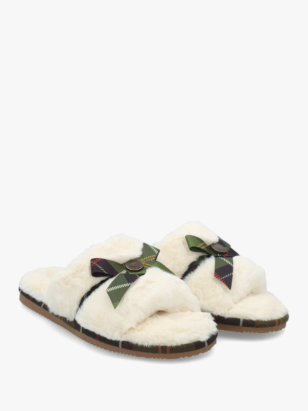 Barbour Eleanora Cream Slipper