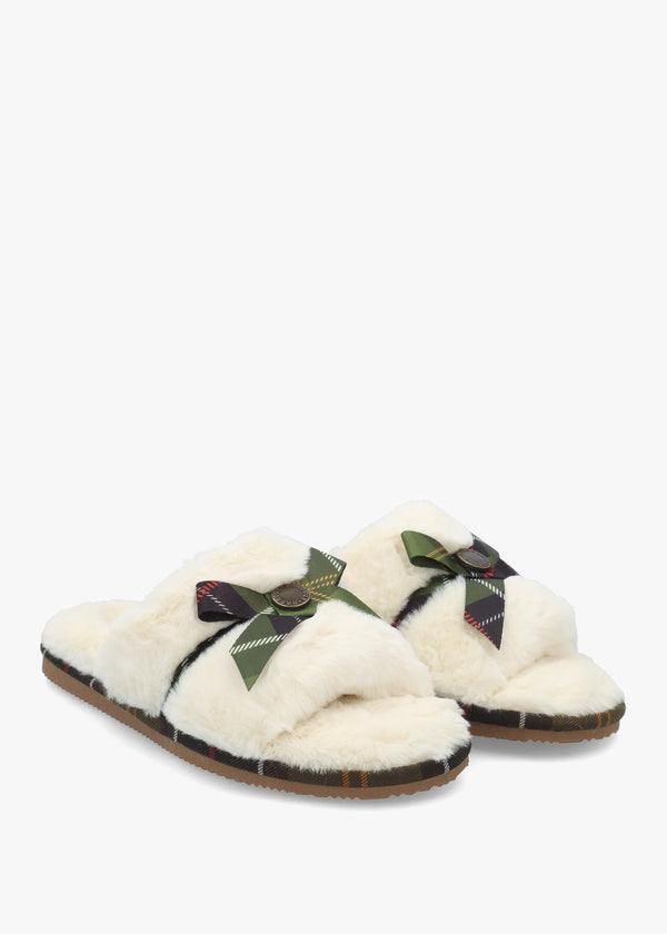 Barbour Eleanora Cream Slipper