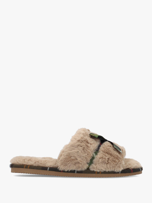 Barbour Eleanora Taupe Slipper