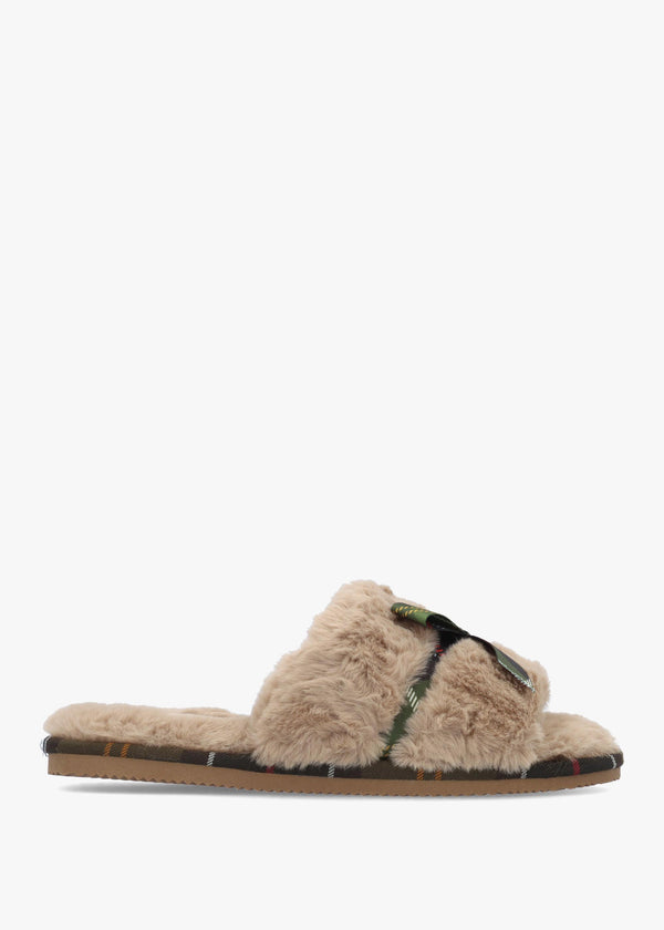 Barbour Eleanora Taupe Slipper