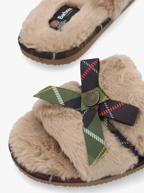 Barbour Eleanora Taupe Slipper