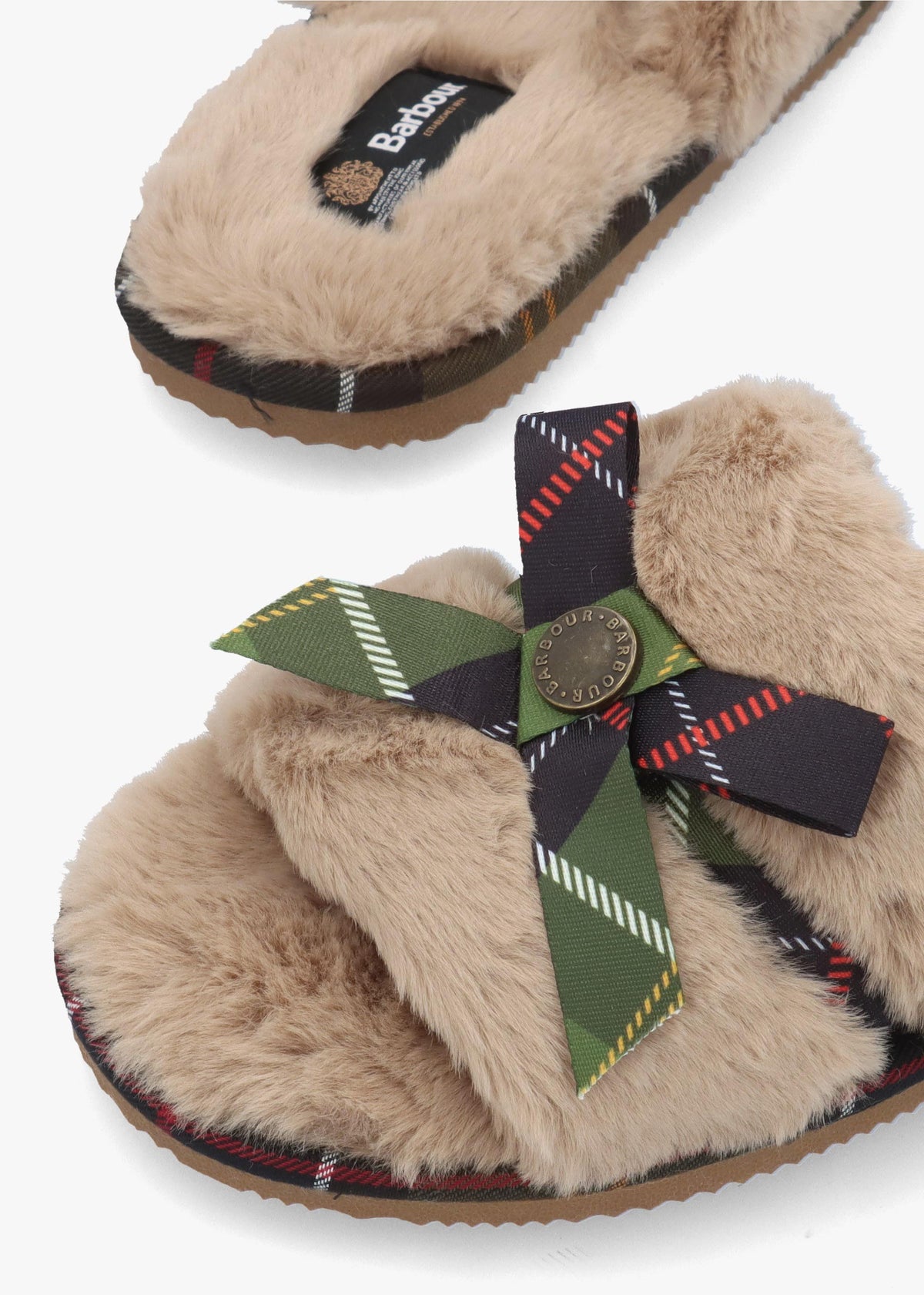 Barbour Eleanora Taupe Slipper