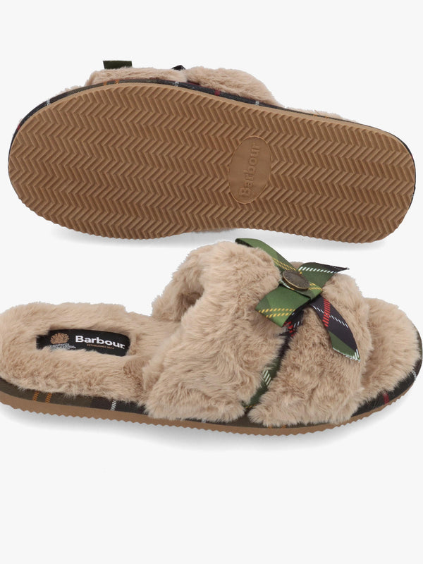 Barbour Eleanora Taupe Slipper